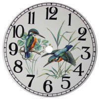 Ceramic Clock Kingfisher 