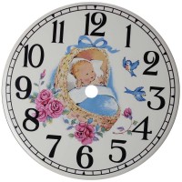 Ceramic Clock Dreamland Blue Arabic Face