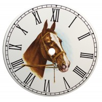 Ceramic Clock Horses Head 