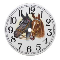 Ceramic Clock Tile Horses Head