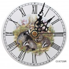 Ceramic Clock Kit Badger Roman Face